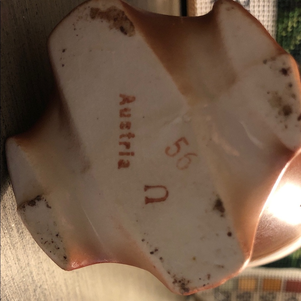 Vintage Austrian Ceramic Vase with Portrait - Brown